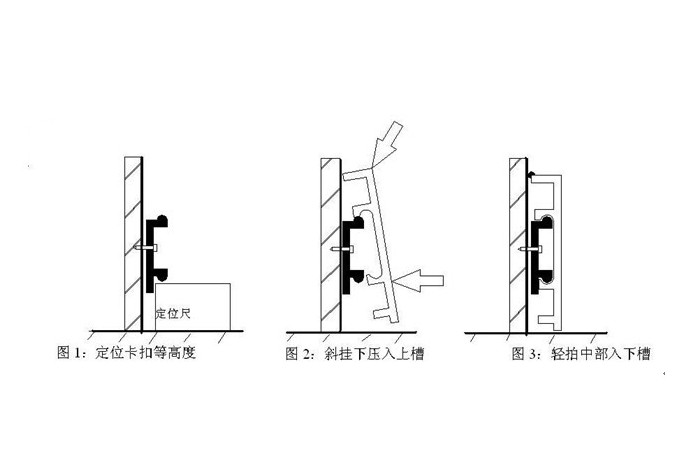 鋁合金踢腳線安裝方法